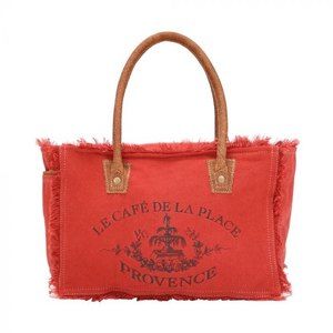 Vintage Myra Bag "CARROTY" Funky ORANGE Frenchy Canvas Fringe-edge Purse BOHO